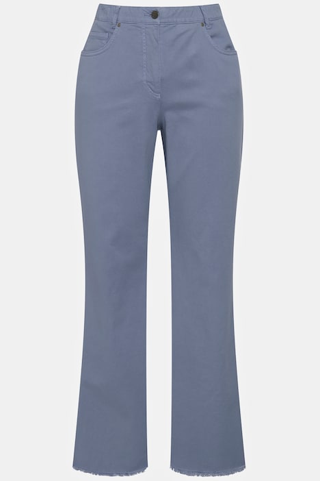 Colorjeans Mary, Fransensaum, weites Bein, Biobaumwolle
