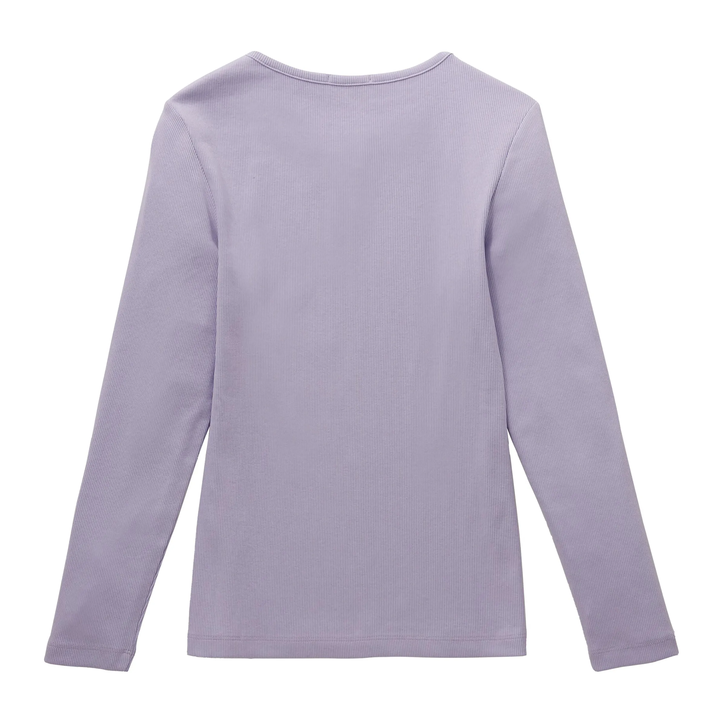 Mädchen Rippshirt mit Serafinoausschnitt