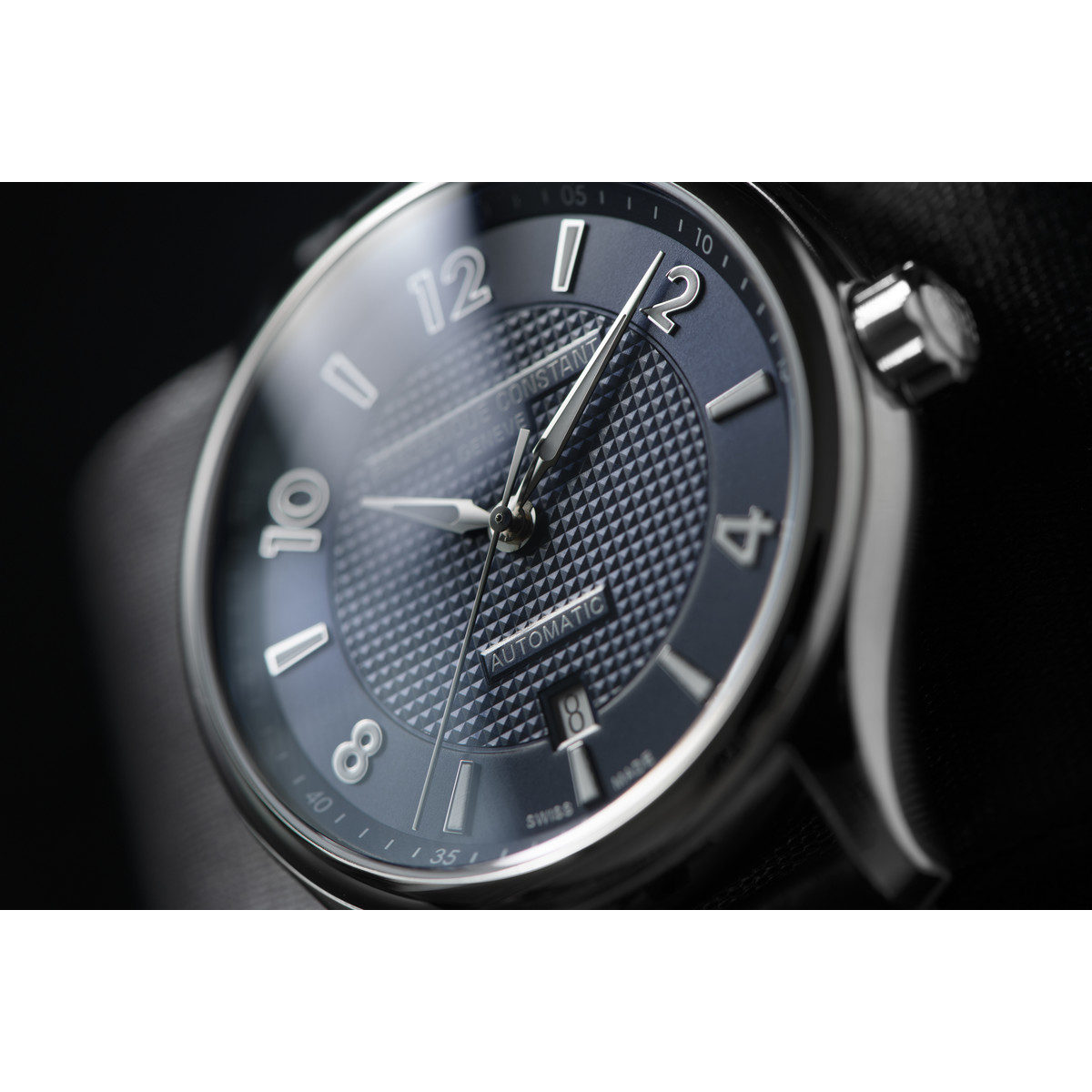 Montre Frederique Constant homme acier cuir