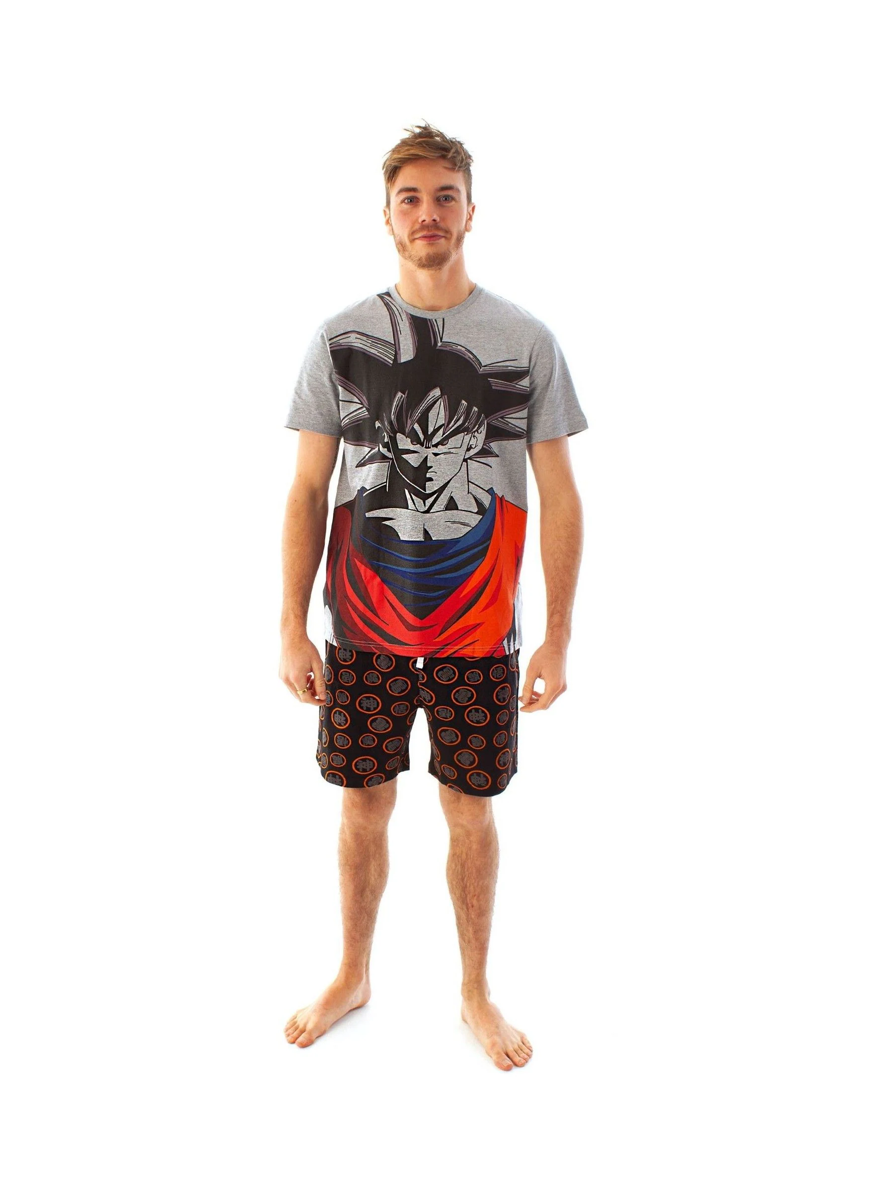 Vanilla Underground Mens Dragon Ball Z Goku Short Sleeve Long Leg Pyjamas Set