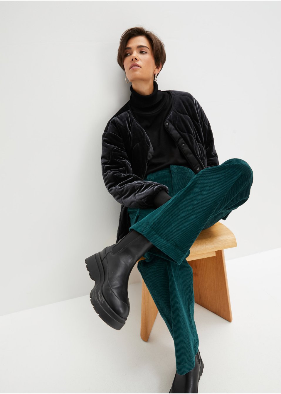 Veste matelassée en velours