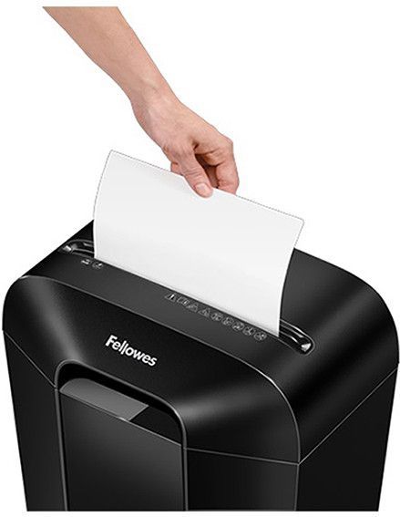 Fellowes LX50 Papierversnipperaar - Cross-Cut - P4 - 9 vel - 17L - Zwart