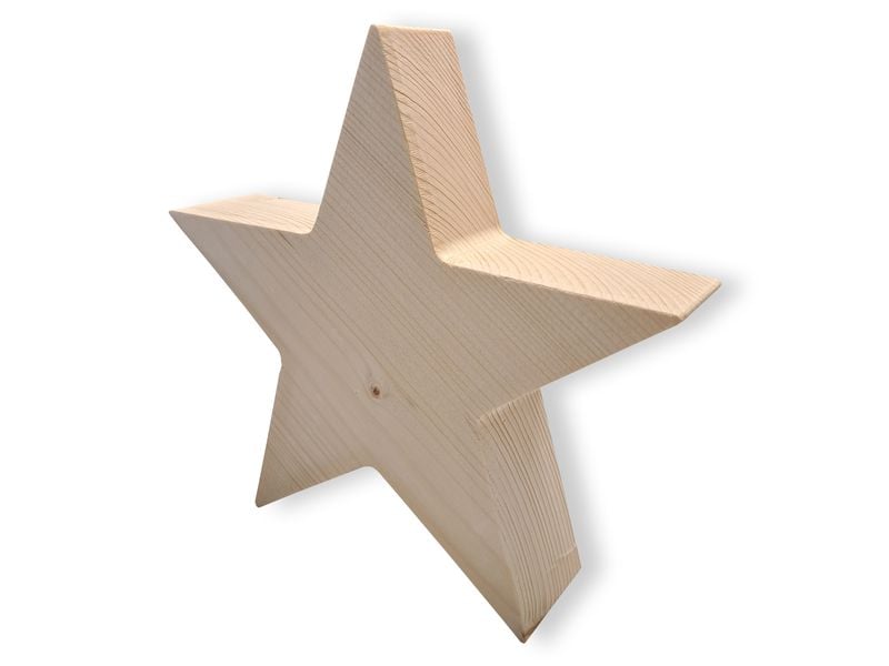 Holz Zollhaus Aufsteller Massivholz Stern klein Bastel- und Dekomaterial