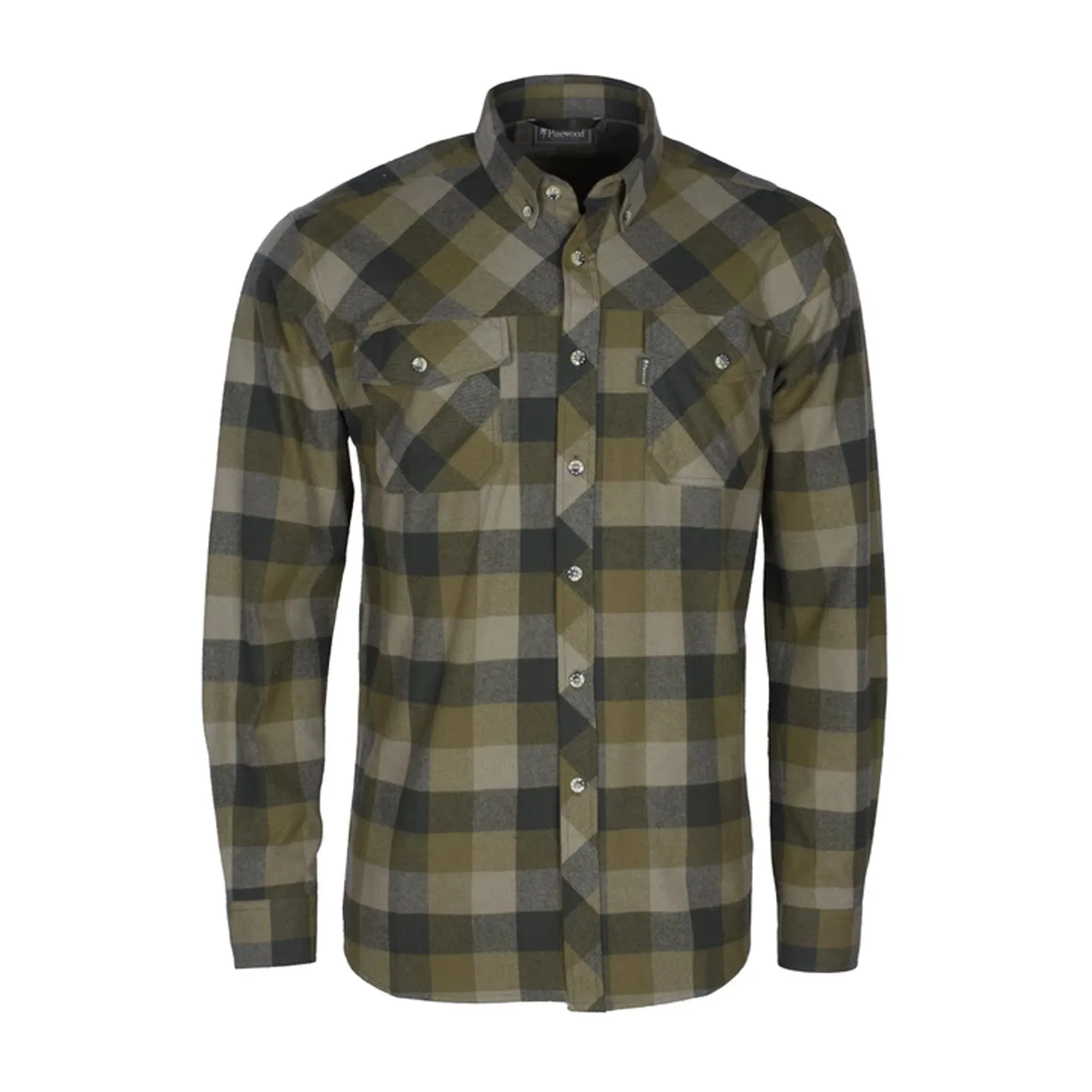 Pinewood -  Pinewood Hemd Lumbo oliv suede brown