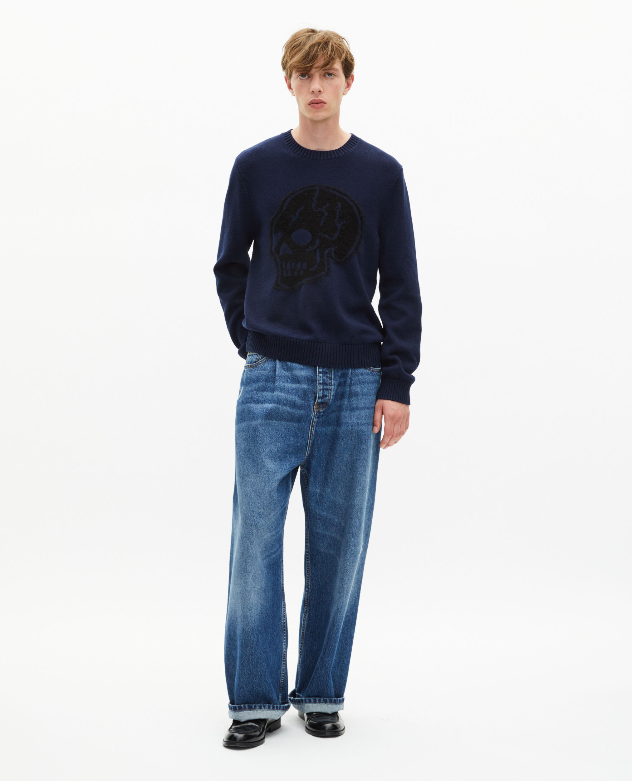 Pull tête de mort marine