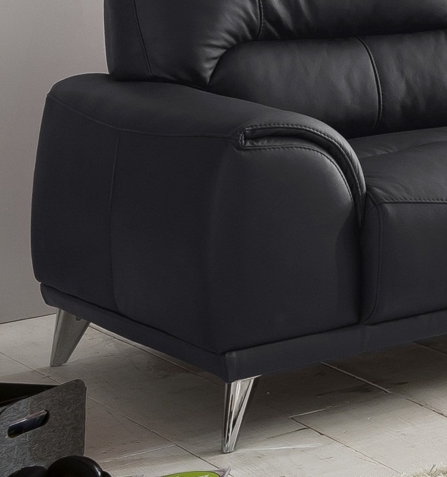 2-Sitzer Sofa - schwarz - Kunstleder