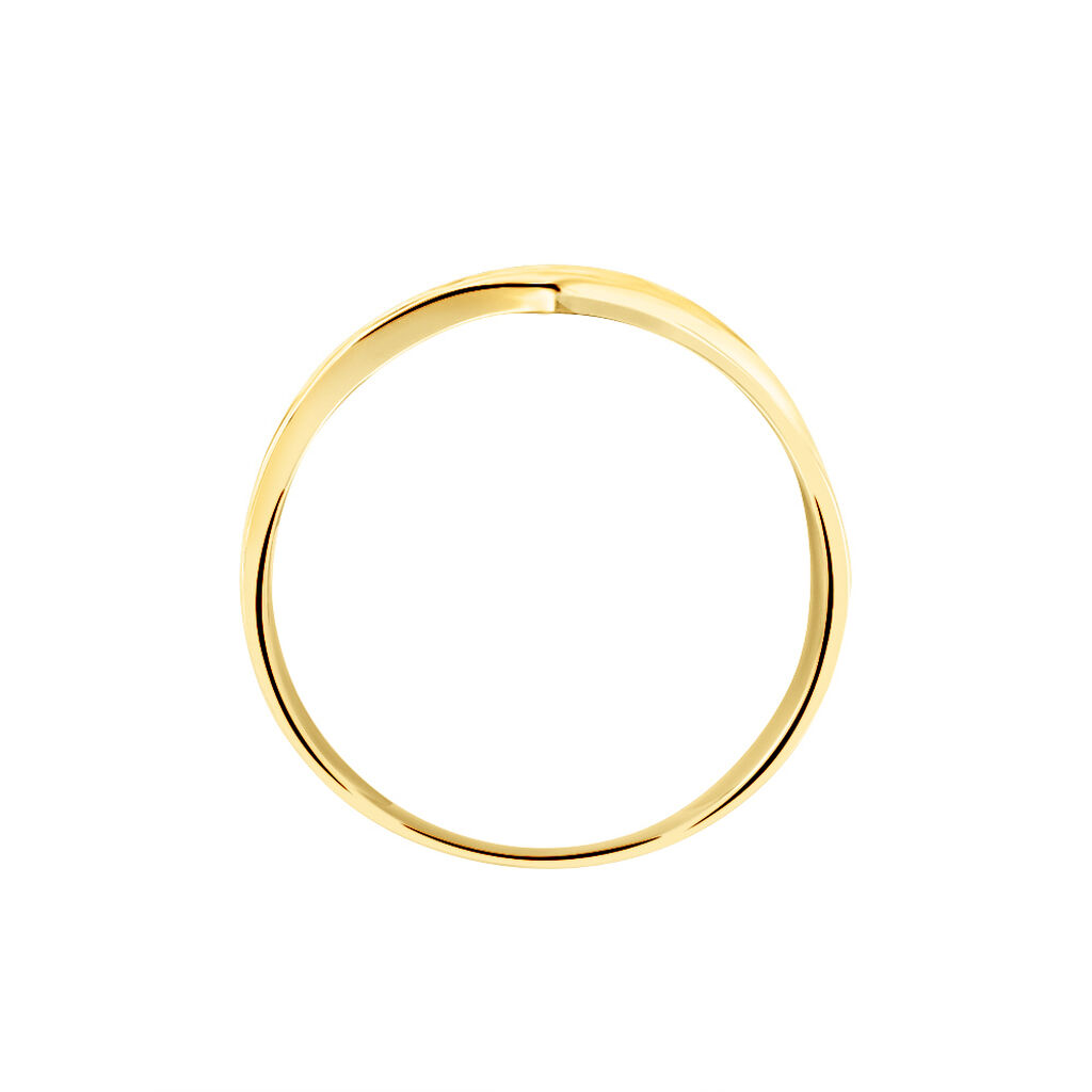 Bague Catharine 3 Rangs Or Jaune Diamant