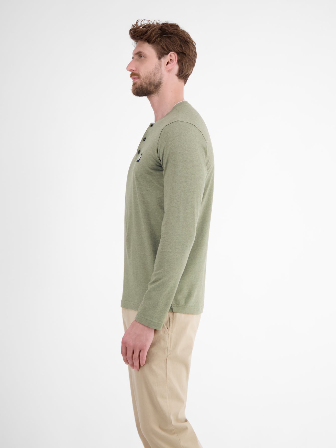 Serafino-Langarmshirt für Herren