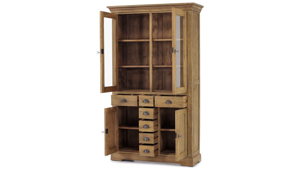 Vitrinekast Bologna B115 x D40 x H195 cm