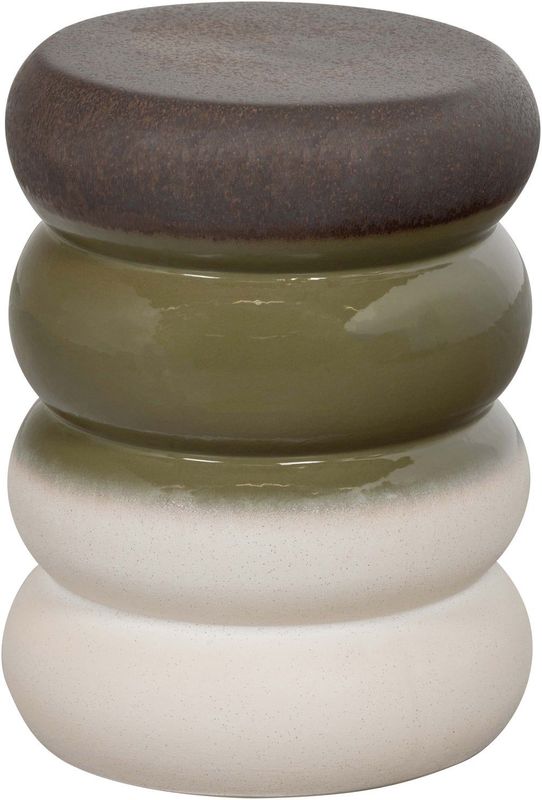 vtwonen Bulb Bijzettafel - Keramiek - Groen - 44x34x34
