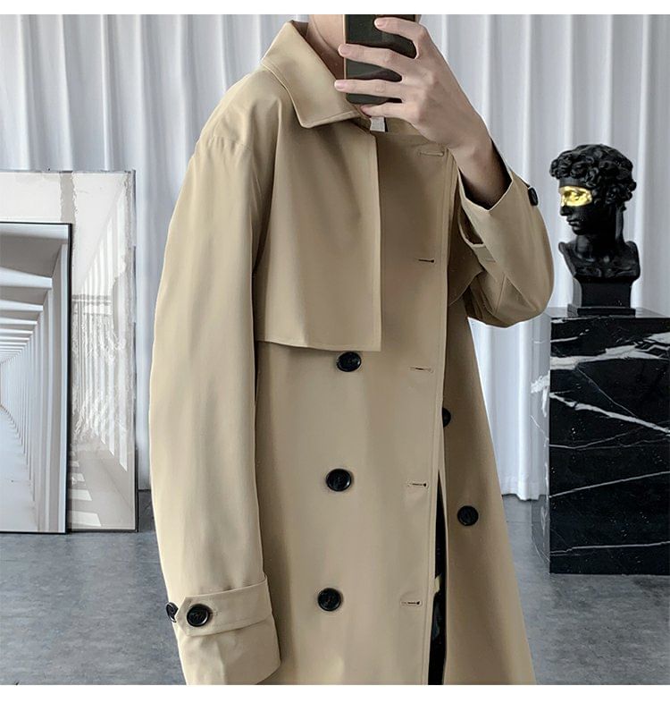 Bay Go Mall - Trenchcoat met kraag en dubbele rij knopen