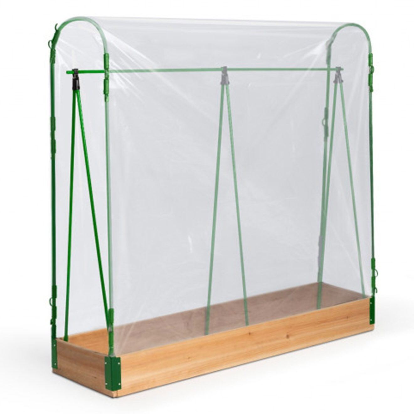 Pratik Garden Serre de potager Aroma Modula Tomato bois naturel/vert/noir - 115x80x54 cm