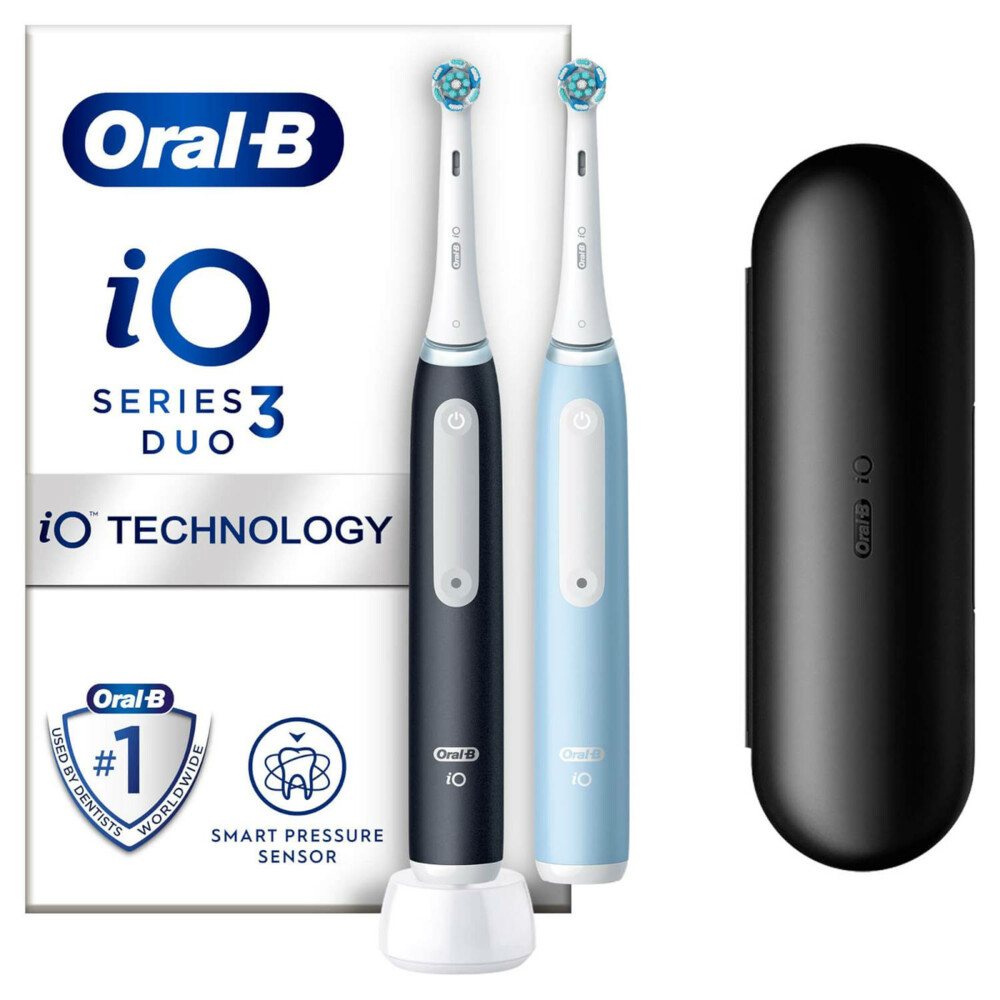 Oral-B Elektrische Tandenborstel iO 3 Duo Zwart & Blauw1 set