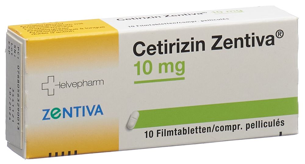 CETIRIZINE Zentiva Filmtabl 10 mg Blist 10 Stk
