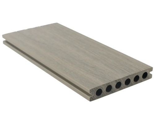 Konsta WPC terrasplank Nativo holle kamerprofiel gecoat 23x138x3000 mm lichtgrijs eiken