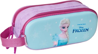 Disney Frozen 3D Dobbeltpennal, Blå/Rosa
