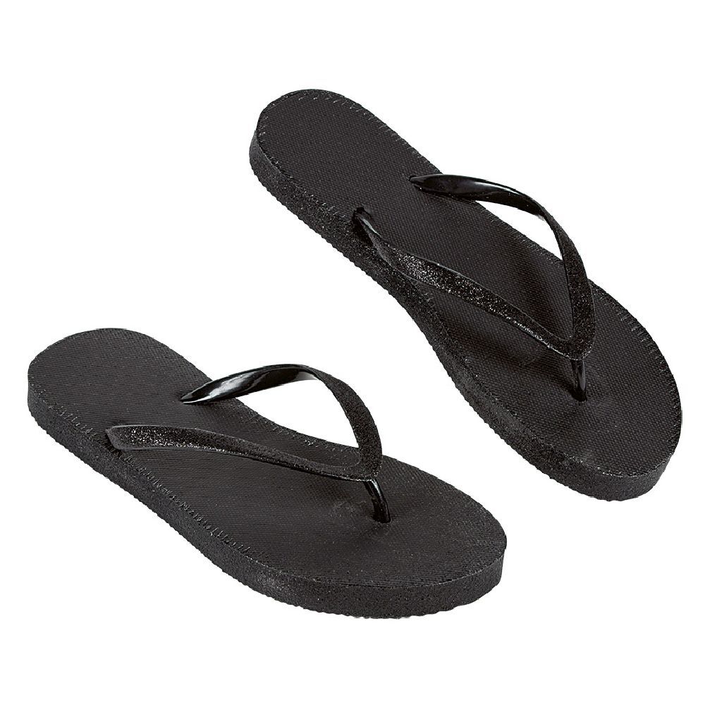 Tong pour femme noir pailleté taille 38/39