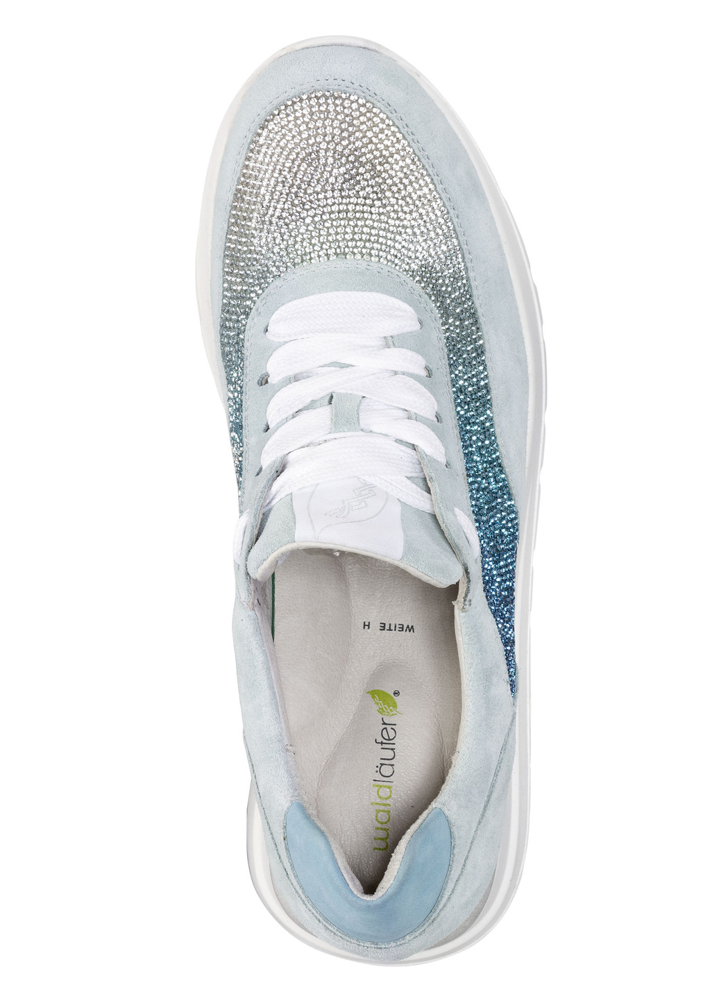 Waldläufer Sneaker mit farbverlaufenden, funkelnden Glitzersteinchen