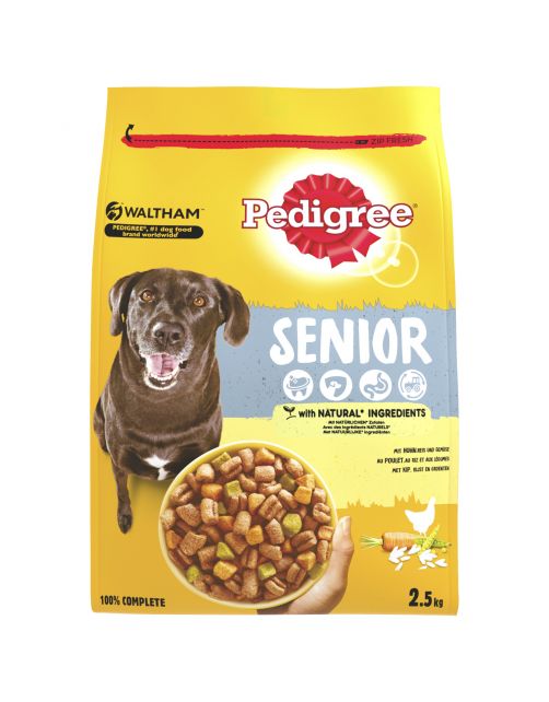 Pedigree Senior 8plus Complete - Hondenvoer - Kip Rijst 2.5 kg