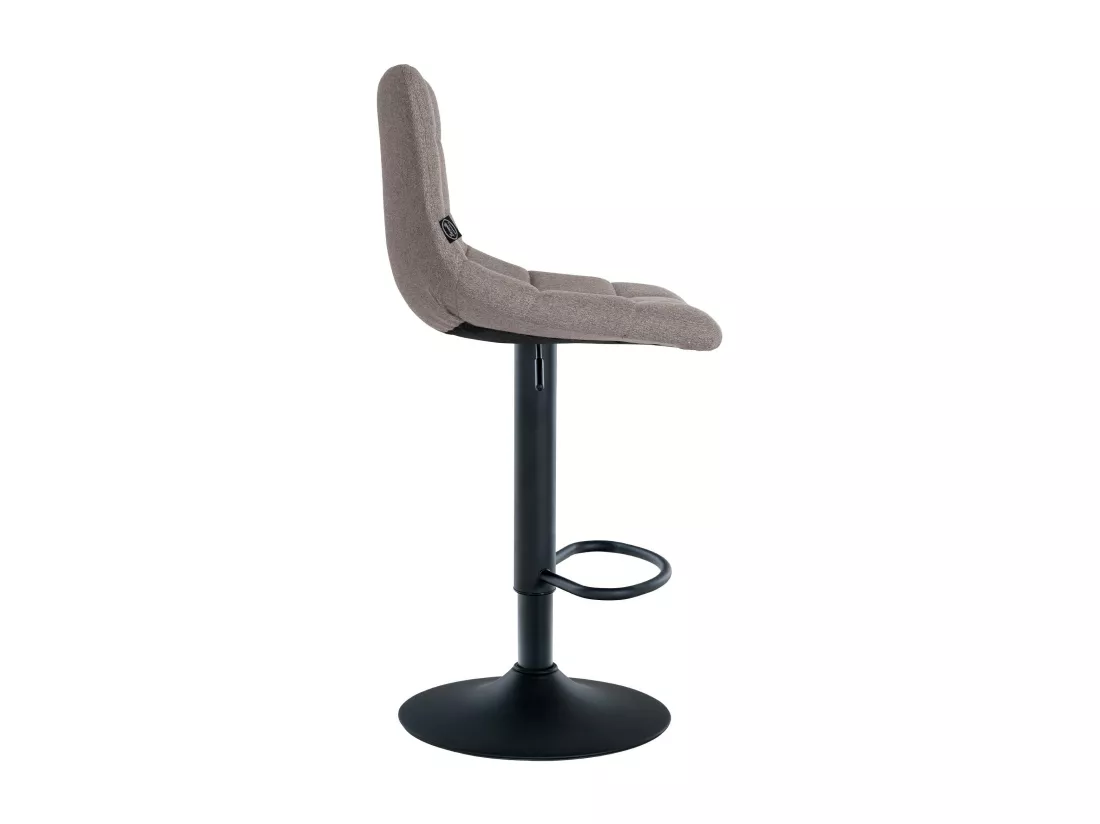 Tabouret de bar - Tissu & Métal - Gris - Jerry