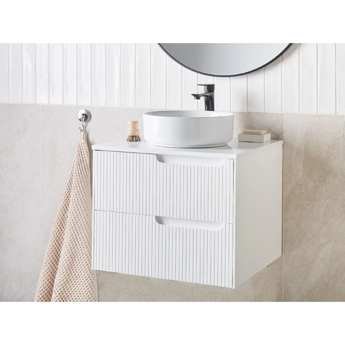 BELIANI Meuble haut QUINTELA 60x52x48 cm Blanc