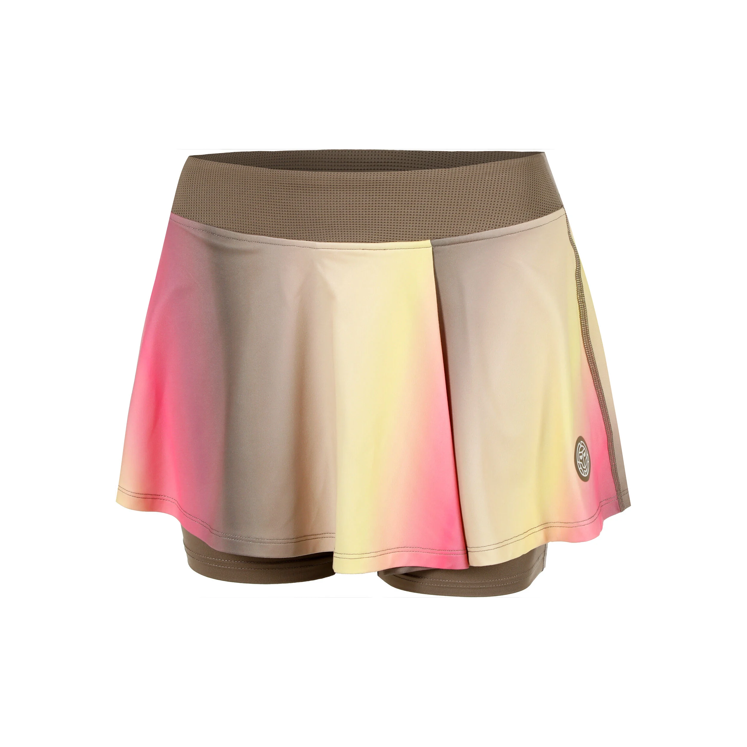 BIDI BADU Spectrum Printed Wavy Jupe Femmes - Marron , Jaune