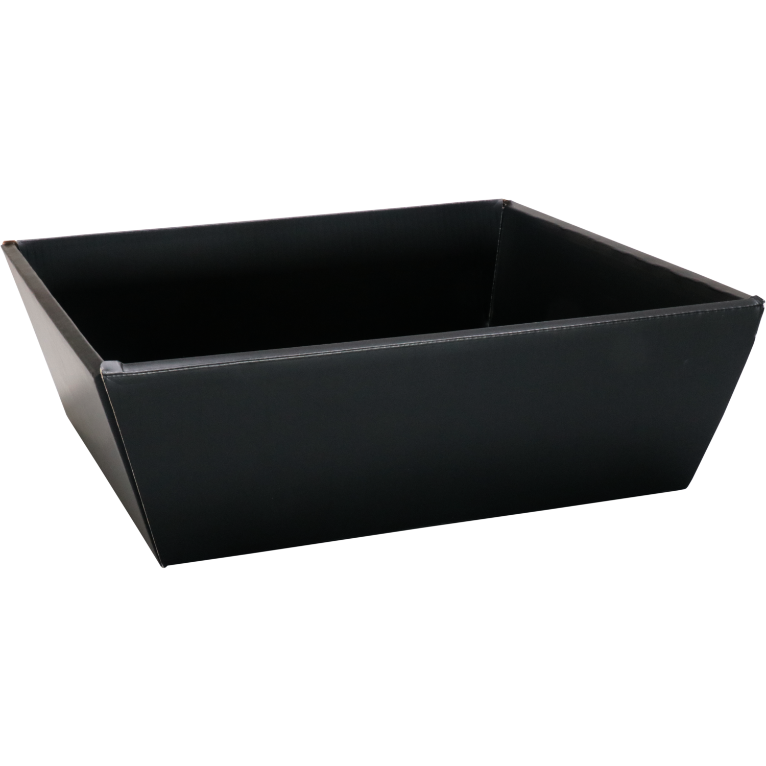 Mand, golfkarton, biermand, 31x29x10cm, vierkant, zwart