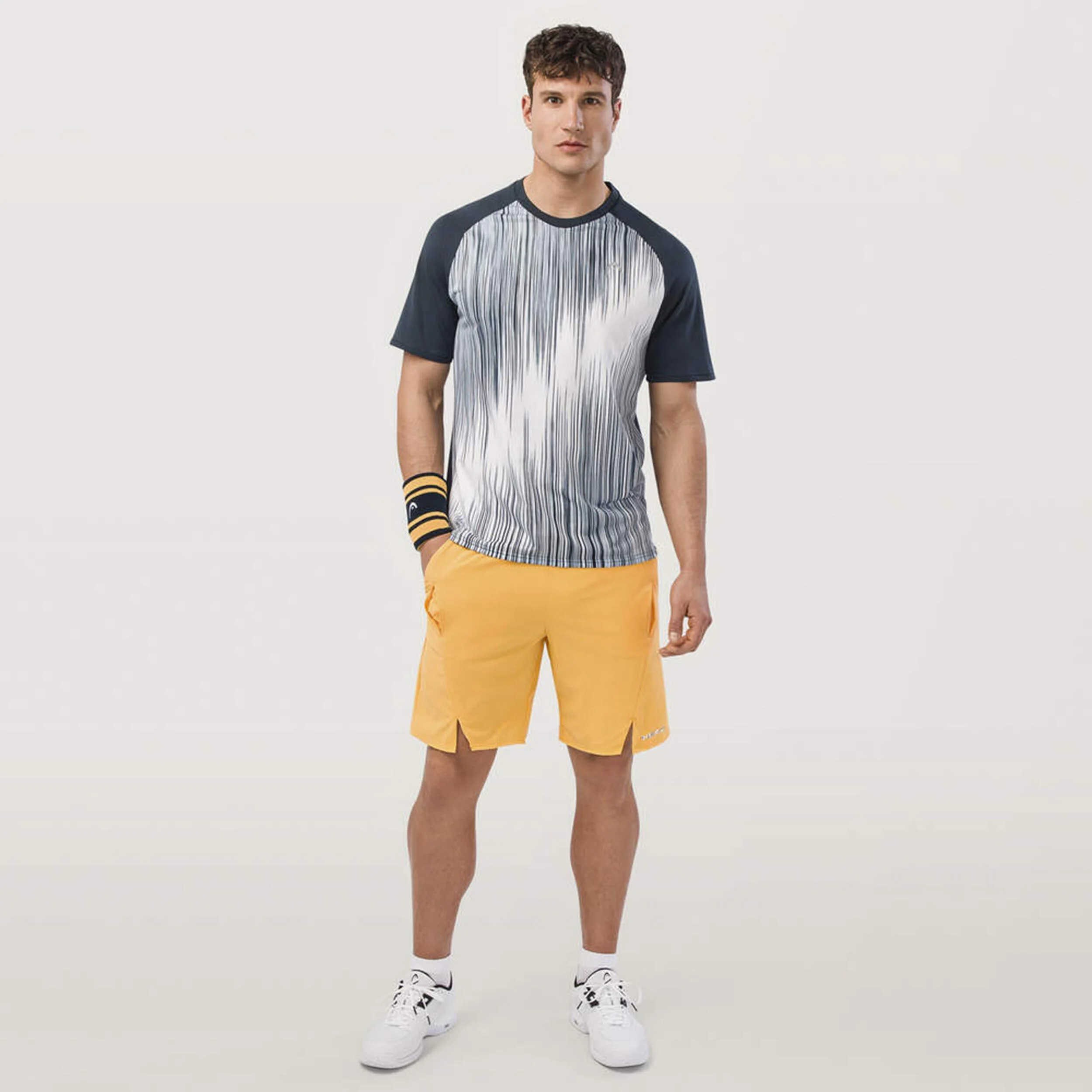 HEAD Performance T-shirt Hommes - Bleu Foncé , Blanc