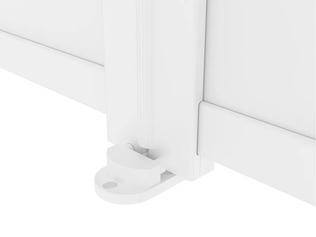 Portail battant aluminium plein L355 x H181 cm blanc - NAZARIO