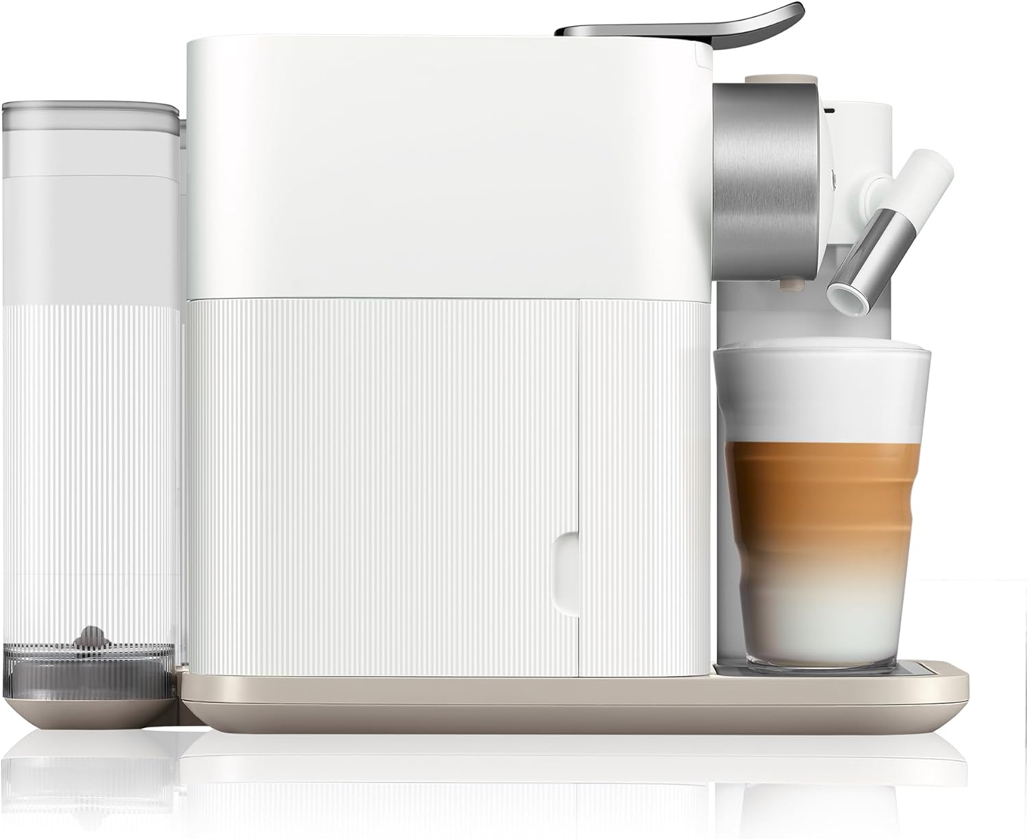 Nespresso De'Longhi Machine à café Gran Lattissima EN640.W avec système de lait automatique, pression 19 bar, 1400 W, Blanc