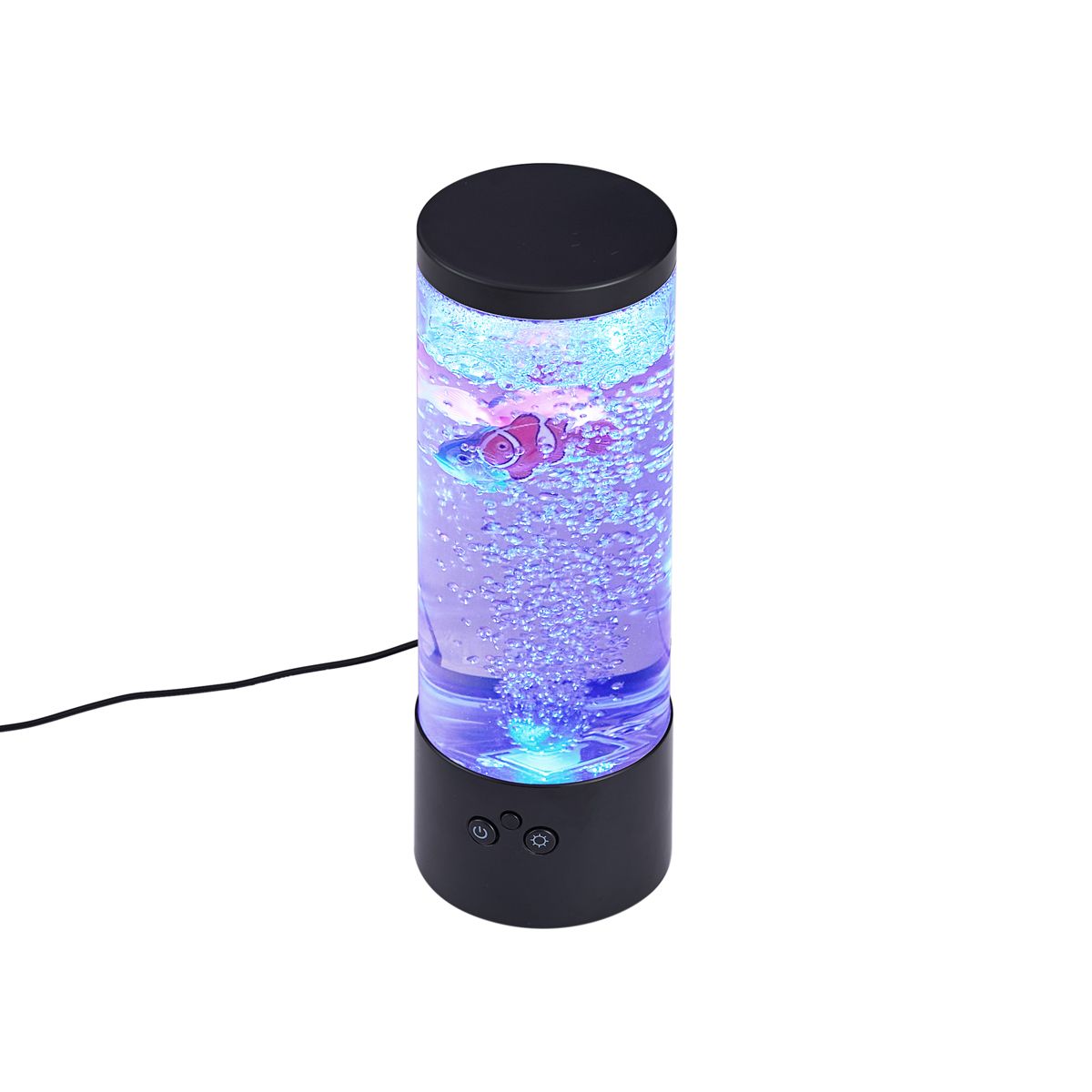 Bubbelbuis zwart 29cm incl. LED RGB - Sealife