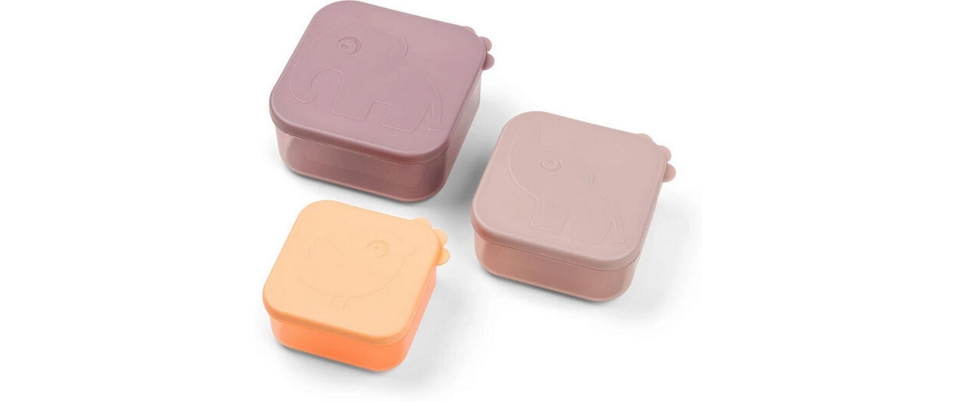 Snackbox 3er Set Deer Friends RosaSnackboxen in unterschiedlichen Grössen