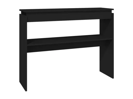 Table console Noir 102x30x80 cm Aggloméré