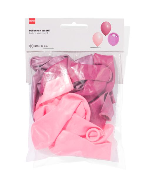 ballons Ø23cm rose - 20 pièces