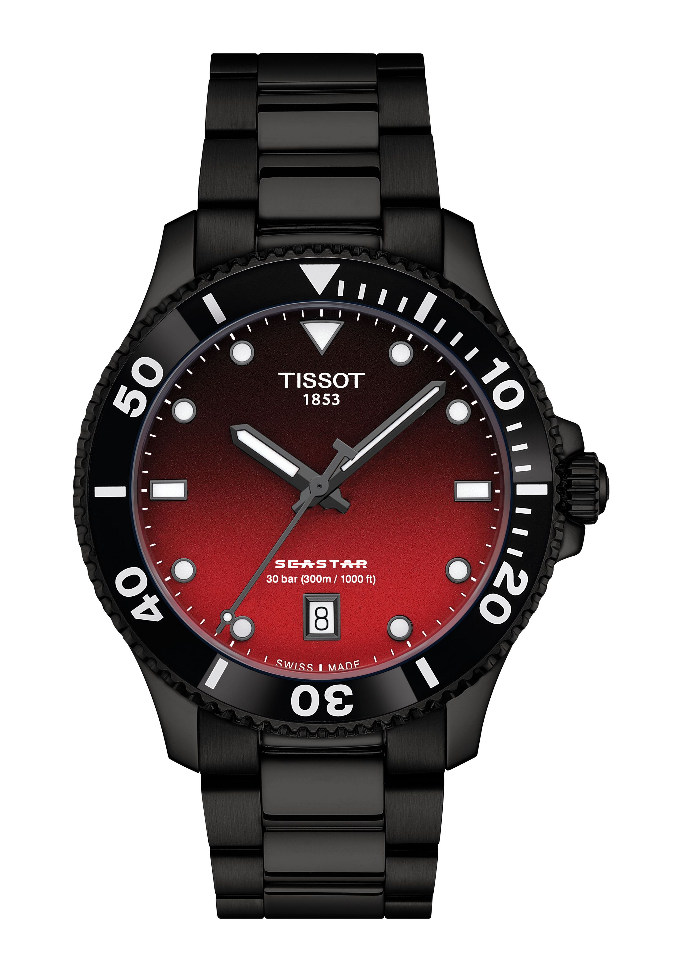 Tissot Seastar 1000 40mm Schwarz Rot T120.410.33.421.00