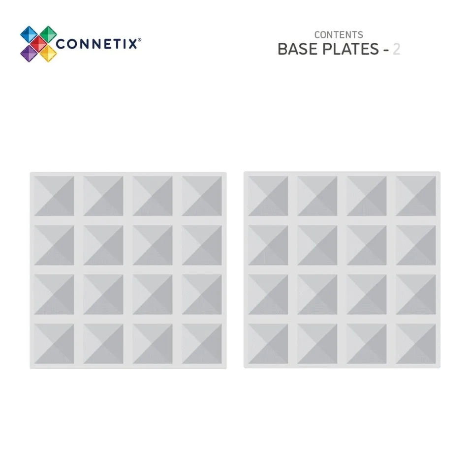 Connetix - Base Plate - Clear - 2 stk. (CT-C-00002-BP)
