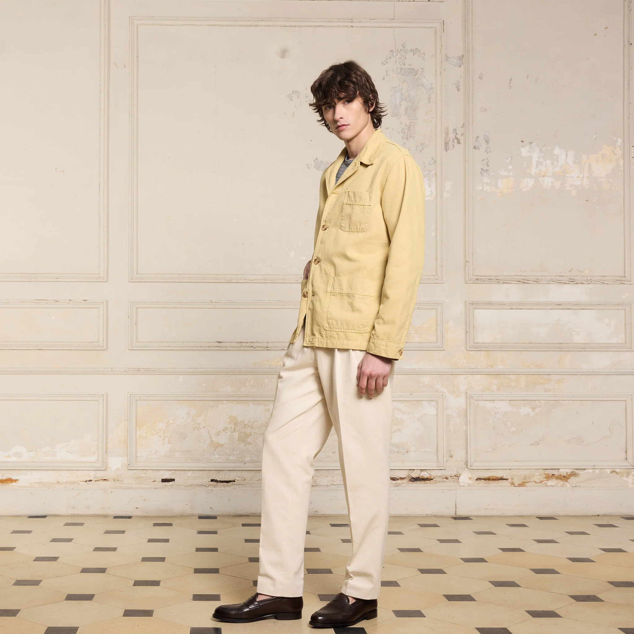 Yellow work jacket