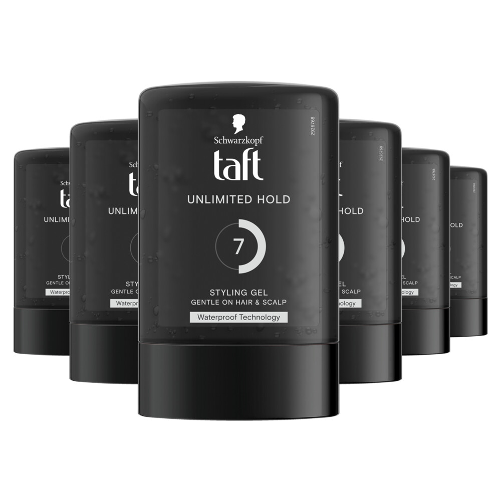 6x Taft Men Power Gel Unlimited Hold 7300 ml