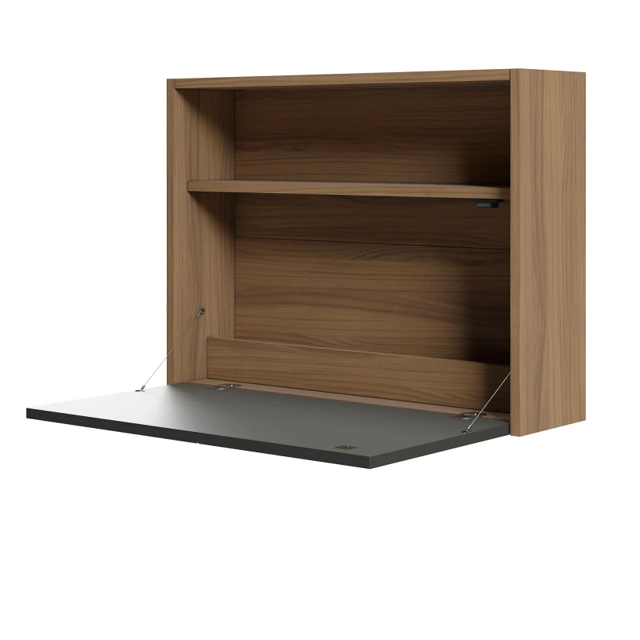 Nexera Bureau Mural Slim - Noyer  Noir