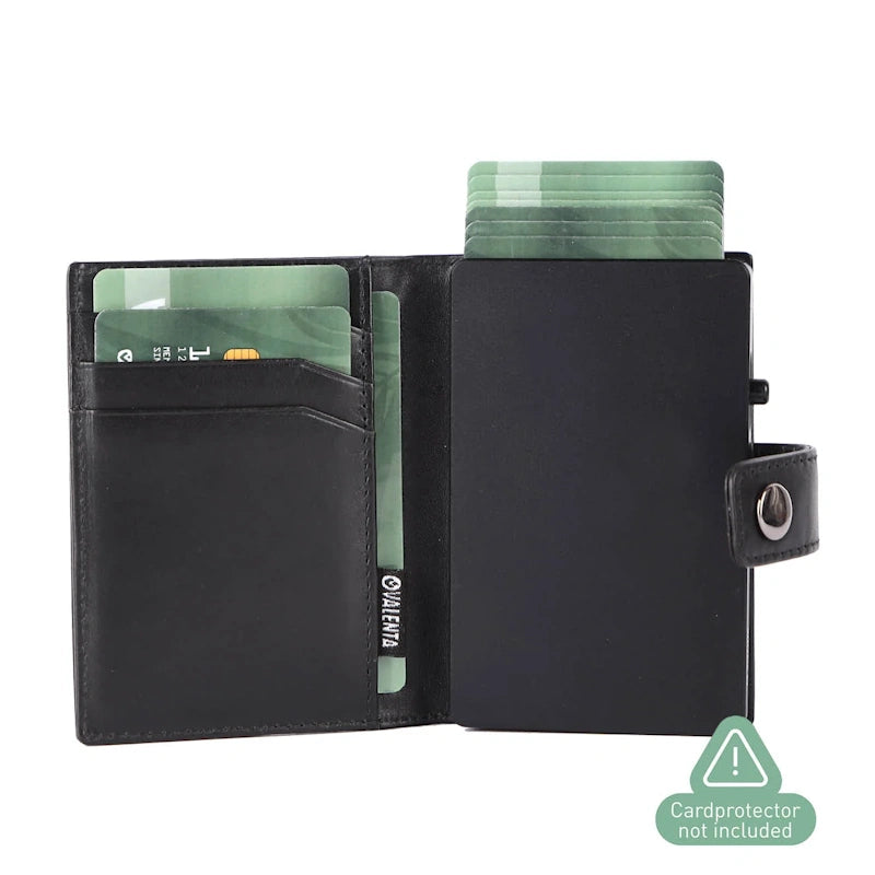 Valenta Card Wallet Leather MagSafe Black