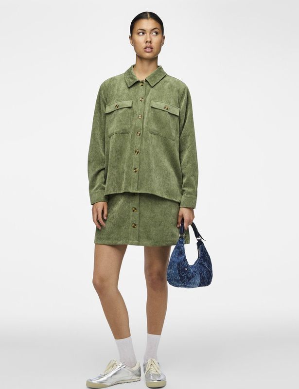 Blouse - Effen - Corduroy - Lange Mouw - Losse Pasvorm