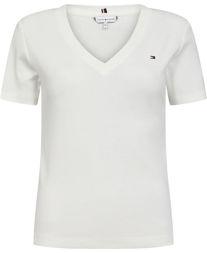 Tommy Hilfiger NEW SLIM CODY V-NK SS Nos ecru