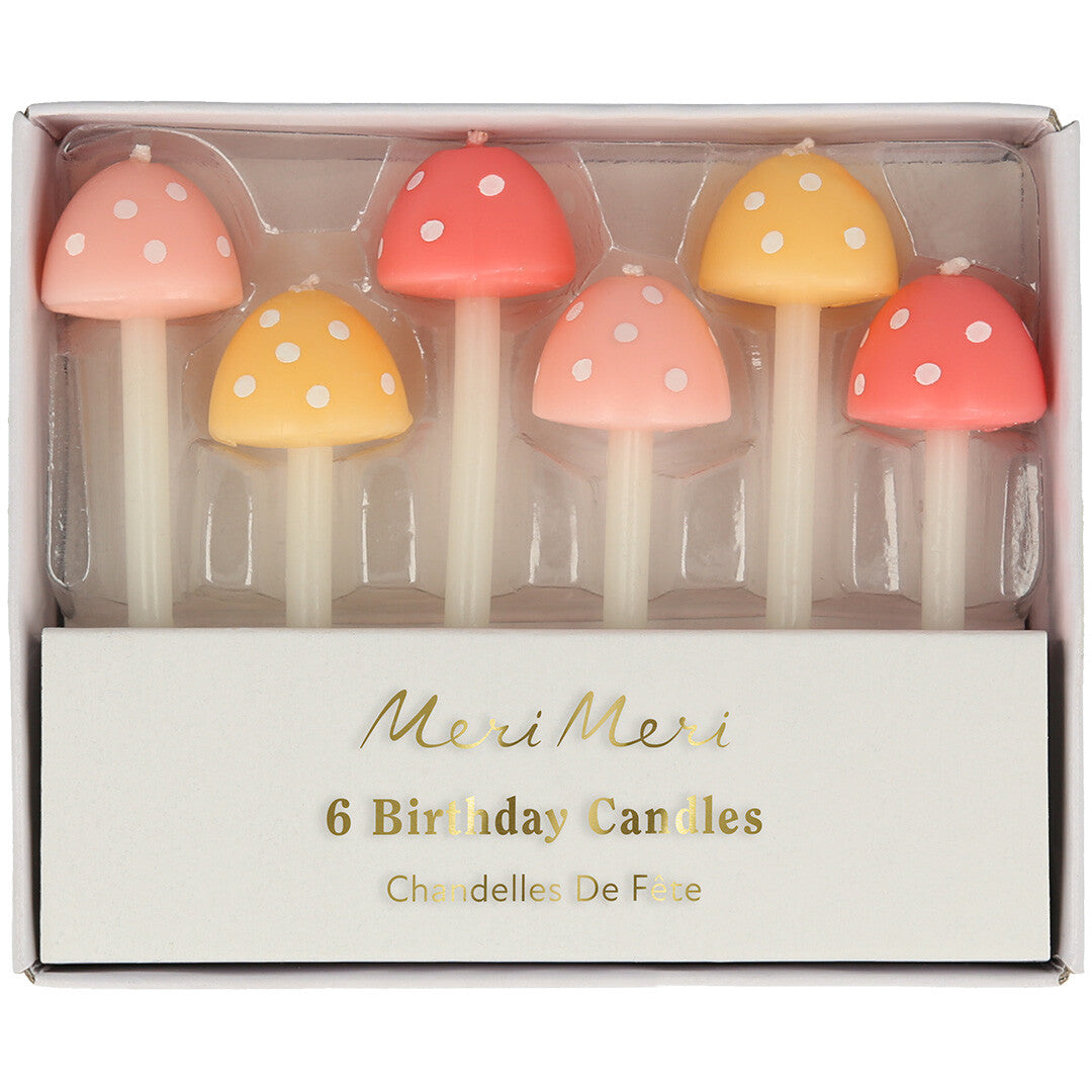 Meri meri feestkaarsjes paddenstoelen - 6st
