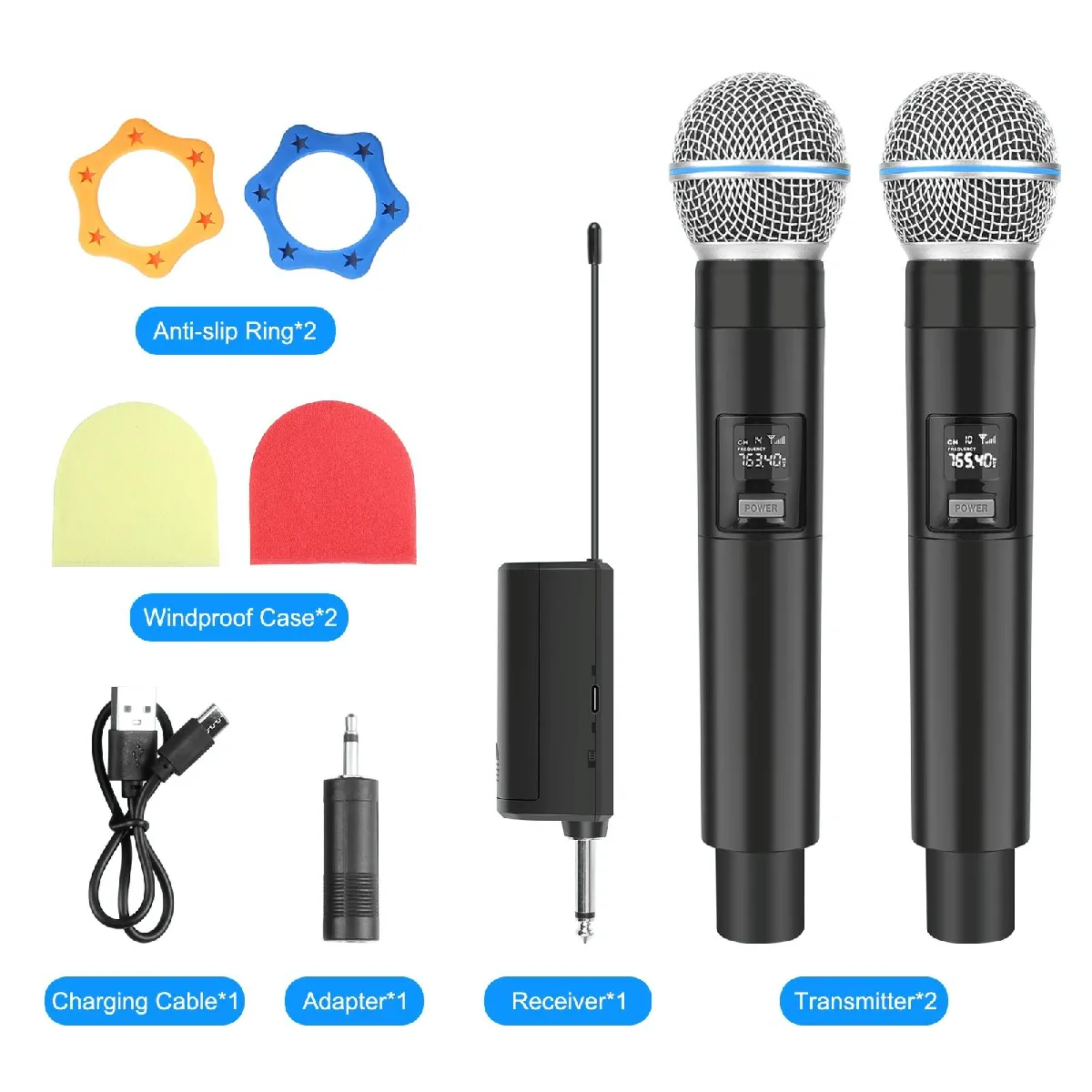 Yonis Microphone Sans Fil LED