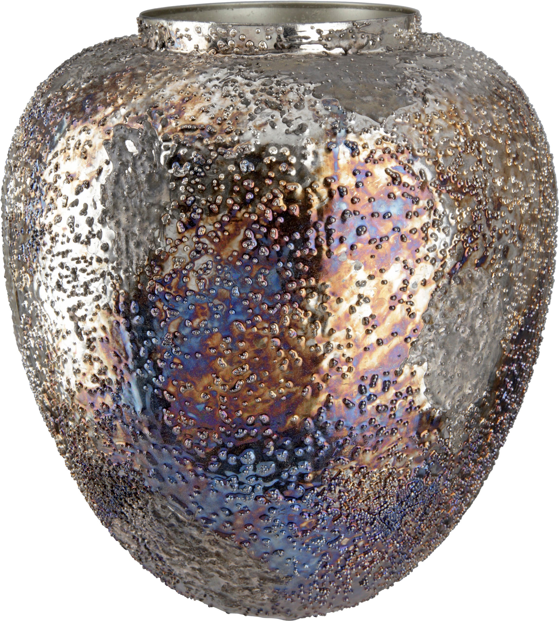 GILDE Tischvase »Pavone« Vase aus Metall, Höhe ca. 27 cm