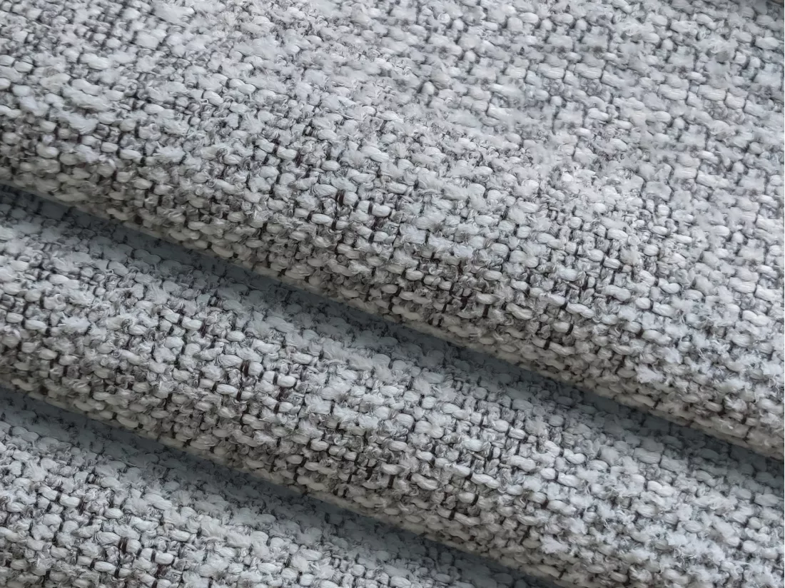 Fauteuil en tissu texturé - argent - AILANI