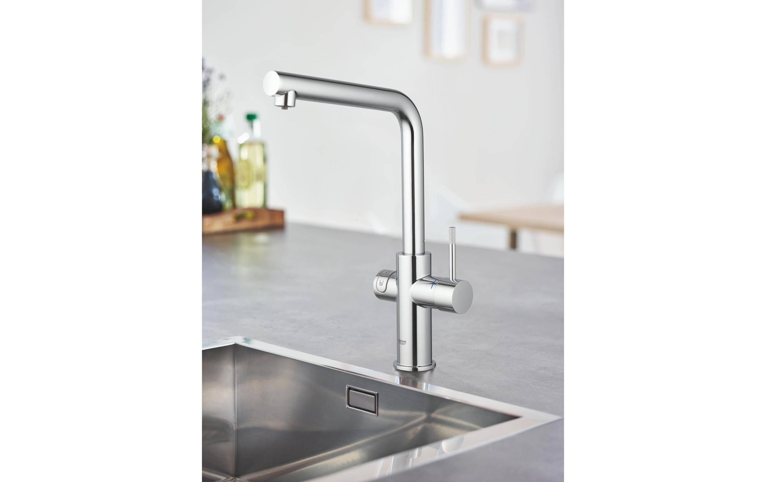 Küchenarmatur Blue Home L-Auslauf, Starter Kit, Chrom<br>Die frischste Wasserquellen