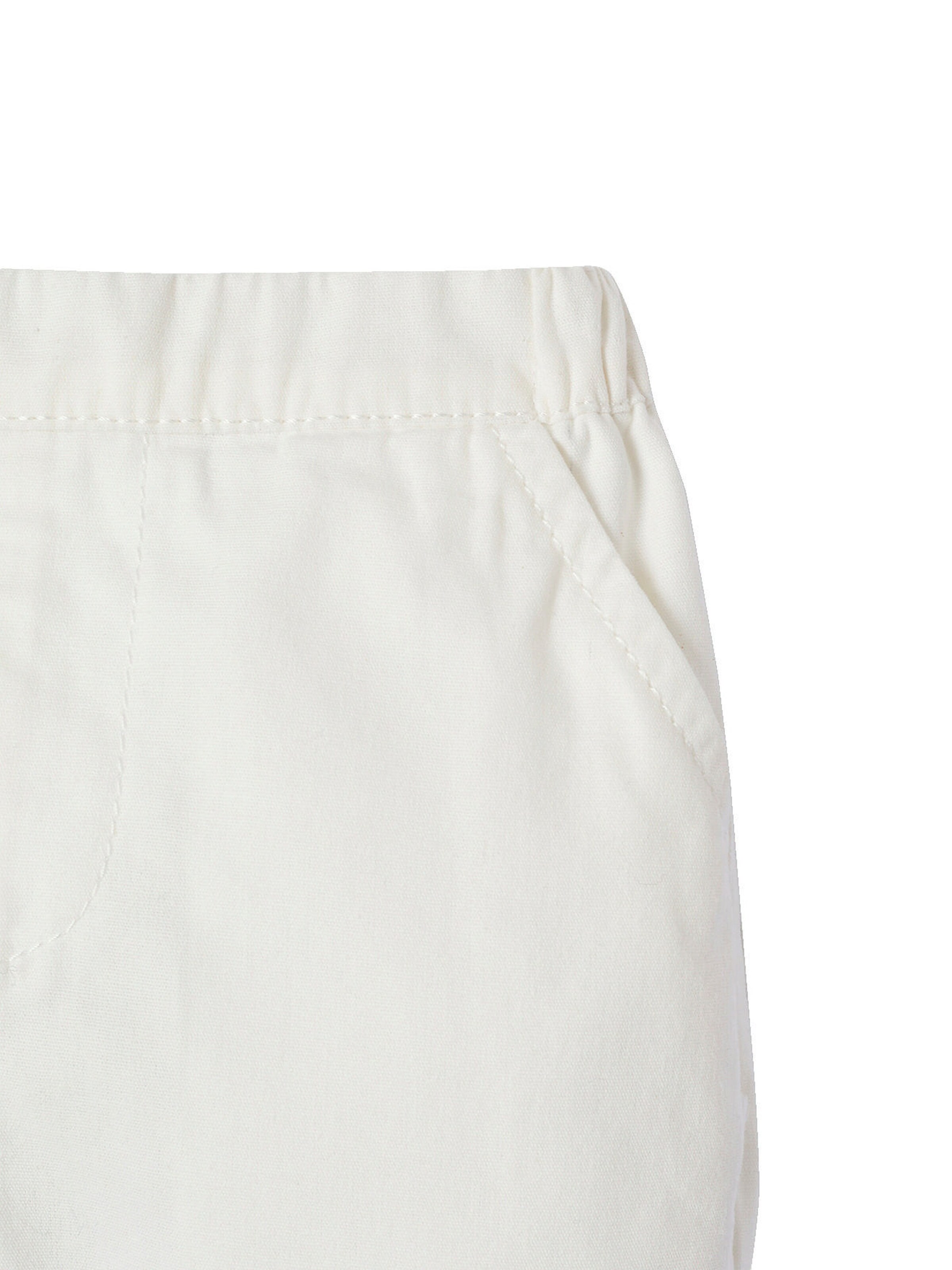 Vertbaudet Leichte Baby Hose in Leinenoptik weiß