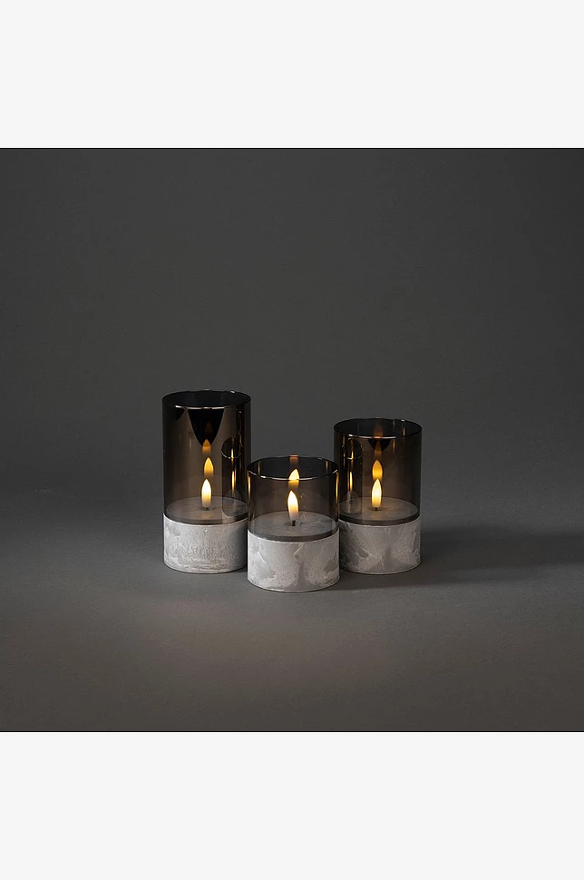 B/O Led-lys med glass 15 cm