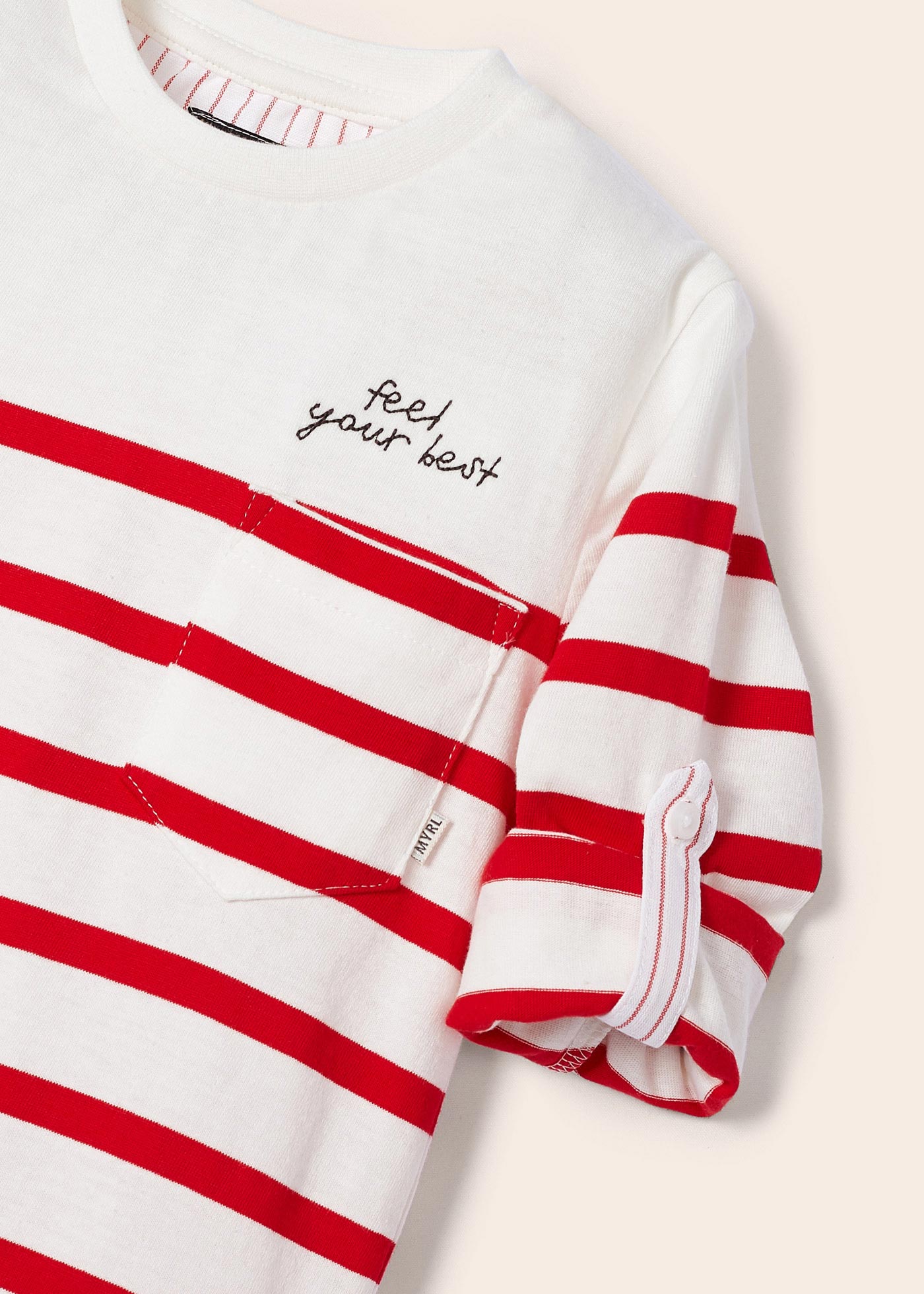 Camiseta de manga comprida estampada em algodão para meninos